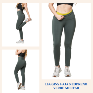 LEGGINS NEOPRENO TERMO REDUCTOR COLOR VERDE VEGANO